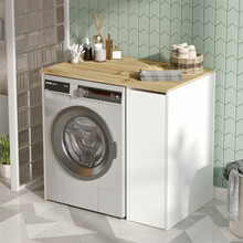 Vannitoakapp Kalune Design SA1-WK, 60 x 93.5 x 88.3 cm, tamm/valge