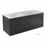Vannitoalett Besco Akya Classic, 52.5 x 131 x 50.7 cm, läbipaistev/valge/must