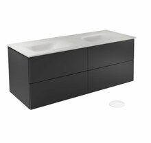 Vannitoalett Besco Akya Classic, 52.5 x 131 x 50.7 cm, läbipaistev/valge/must