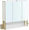 Peegelkapp VASAGLE, 70 x 14.5 x 70 cm, valge-kuld