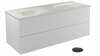 Vannitoakapp Besco Akya Linea, 52.5 x 131 x 50.7 cm, läbipaistev/valge/must