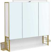 Peegelkapp VASAGLE, 70 x 14.5 x 70 cm, valge-kuld