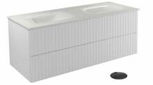 Vannitoakapp Besco Akya Linea, 52.5 x 131 x 50.7 cm, läbipaistev/valge/must