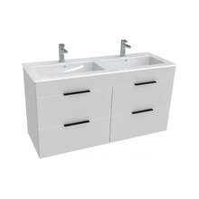 Vannitoakapp Jika Cube, topelt valamuga, 116 x 42 x 62 cm, valge, H4536621763001