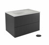 Vannitoakapp Besco Akya Linea, 52.5 x 76 x 50.7 cm, valge/hall/grafiit