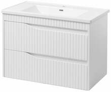 Vannitoakapp Uvvis Florence Kante 60, valge matt, kraanikausiga, 45.3 x 60 x 82.5 cm