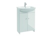 Vannitoakapp valamuga Thema Lux Venus D60, 45.5 x 60.5 x 84 cm, valge/kroom