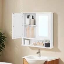 Peeglikapp Vasagle, 13 x 56.5 x 58.5 cm, valge