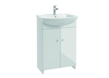 Vannitoakapp valamuga Thema Lux Venus D60, 45.5 x 60.5 x 84 cm, valge/kroom