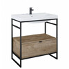 Vannitoakapp Masterjero Indus 80, 47.6 x 80 x 81 cm, tamm/must
