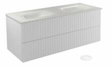 Vannitoakapp Besco Akya Linea, 52.5 x 131 x 50.7 cm, läbipaistev/valge