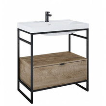 Vannitoakapp Masterjero Indus 80, 47.6 x 80 x 81 cm, tamm/must