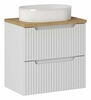 Vannitoakapp Comad Nova White valamu ja kraanikausiga Beyond 5, valge, 60 cm