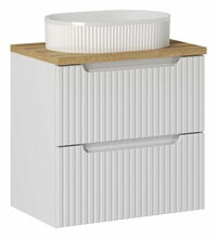 Vannitoakapp Comad Nova White valamu ja kraanikausiga Beyond 5, valge, 60 cm