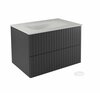 Vannitoakapp Besco Akya Linea, 52.5 x 76 x 50.7 cm, läbipaistev/valge/hall