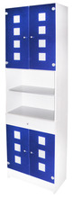 Universaalne vannitoakapp Euroliux F1000533, sinine/valge