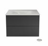 Vannitoakapp Besco Akya Classic, 52.5 x 66 x 50.7 cm, läbipaistev/valge/must