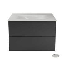 Vannitoakapp Besco Akya Classic, 52.5 x 66 x 50.7 cm, läbipaistev/valge/must