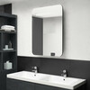 LED vannitoa peegelkapp, 60 x 11 x 80 cm, must