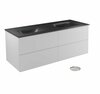 Vannitoakapp Besco Akya Classic, 52.5 x 131 x 50.7 cm, valge/kroom/grafiit