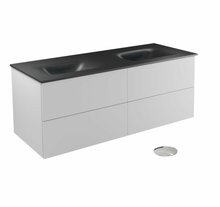 Vannitoakapp Besco Akya Classic, 52.5 x 131 x 50.7 cm, valge/kroom/grafiit