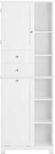 Vannitoa kapp Sobuy BZR104-W, 60 x 37 x 171 cm, valge/hõbedane