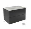 Vannitoakapp Besco Akya Classic, 52.5 x 76 x 50.7 cm, valge/kroom/grafiit