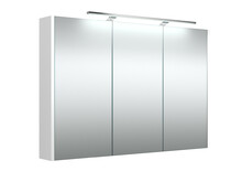 Peegelkapp Raguvo Baldai Joy, 100 cm, valge läikiv, LED valgustusega