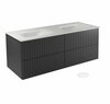 Vannitoakapp Besco Akya Linea, 52.5 x 131 x 50.7 cm, Gun Metal matt/valge matt+valge