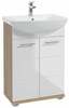 Vannitoakapp valamuga Deftrans Bari Mega 60, 31 x 56 x 80 cm, tamm/valge