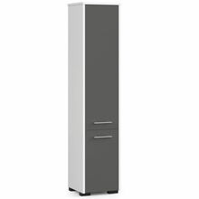 Vannitoakapp Akord Fin 30 2D, 30 x 30 x 140 cm, valge/hall