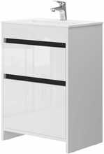 Vannitoakapp Euroliux Detmold DT-60, koos valamuga, valge