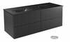 Vannitoakapp Besco Akya Linea, 52.5 x 131 x 50.7 cm, must/kroom