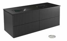Vannitoakapp Besco Akya Linea, 52.5 x 131 x 50.7 cm, must/kroom