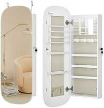 Seinapeeglikapp Songmics, 10 x 42 x 108 cm, valge