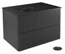 Vannitoakapp Besco Akya Linea, 52.5 x 66 x 50.7 cm, must