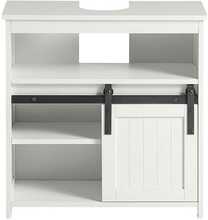 Vannitoakapp Sobuy BZR61-W, liugustega, valge/must