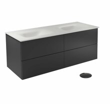 Vannitoakapp Besco Akya Classic, 52.5 x 131 x 50.7 cm, valge/must/grafiit