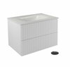 Vannitoakapp Besco Akya Linea, 52.5 x 76 x 50.7 cm, valge/must