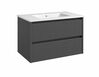 Aluskapp Raguvos Baldai Kame Urban, sahtlite ja valamuga, 81 cm, hall matt
