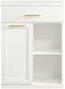 Vannitoa riiul Sobuy BZR66-W, 66 x 37 x 95 cm, valge/kuldne