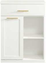 Vannitoa riiul Sobuy BZR66-W, 66 x 37 x 95 cm, valge/kuldne