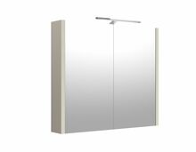 Peegelkapp valgustusega Raguvo Baldai Joy, 80 cm, taupe