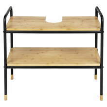 Bambusest valamualune kapp Wenko Loft, 70 x 60 cm, must/naturaalne