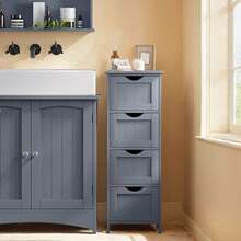 Vannitoakapp Vasagle BBC50WT, 4 sahtliga, 30 x 30 x 82 cm, hall