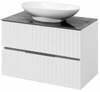 Valamukapp Sanserviss Marble 80, 48 x 81 x 65 cm, valge/must