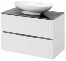 Valamukapp Sanserviss Marble 80, 48 x 81 x 65 cm, valge/must