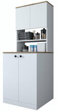 Vannitoakapp Kalune Design KD102 - 2160, 72.5 x 70 x 183.6 cm, valge/pähklipuu