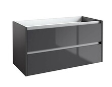 Vannitoakapp Kamė City BU/10-3DR/D3P1, 100 cm, antratsiit läikiv