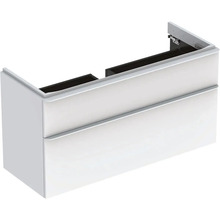 Vannitoakapp Geberit Smyle Square 500.355.00.1, 118 x 47 x 62 cm, 2 sahtlit, läikiv valge/matt valge